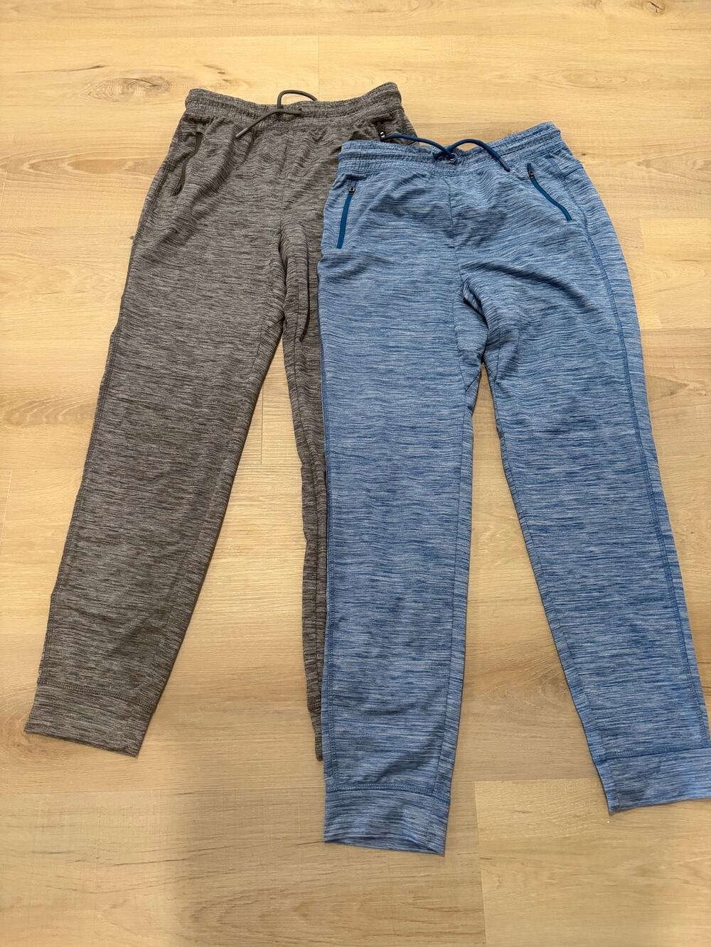 All in Motion Boys Jogger Pants Lot of 2 Size L 12/14 Blue Gray Athletic